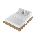Ver imagem 5 de Cama Casal Queen Suspensa com LED 140/160 Zurique Marrom/Mel Yescasa