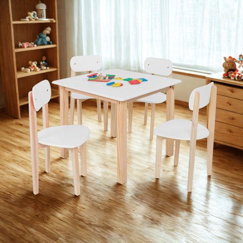 Jogo Mesa Cadeira Colorê Infantil Mdf Robusto Premium:branco