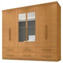 Ver imagem 1 de Guarda Roupa Casal 6 Portas com Espelho Mari 230 cm Cinamomo Zanz
