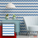 Ver imagem 2 de Papel de Parede Estampa Chevron Azul Quarto Bebê Decorativo Adesivo 3m