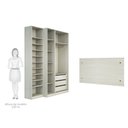 Ver imagem 3 de Guarda Roupa, 3 Gavetas, Sapateira E Cabeceira Casal Crema
