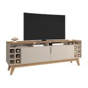 Ver imagem 6 de Rack para TV até 60 Polegadas 2 Portas 160cm Pés em Madeira Maciça Wine Versátile