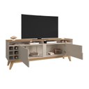 Ver imagem 7 de Rack para TV até 60 Polegadas 2 Portas 160cm Pés em Madeira Maciça Wine Versátile