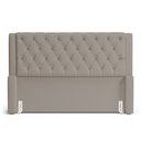Ver mais imagens de Cabeceira e Calçadeira Báu Casal Padrão Atena 140cm Capitonê Suede Bege - Desk Design