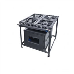 Fogão Industrial 4 Bocas com Forno N.E 4QDG 40x40cm Tron - 1