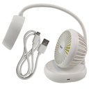 Ver imagem 2 de Luminaria Ventilador Flexivel Ajustavel Led 2 em 1 Abajur de Mesa Sem Fio USB Regulavel 3