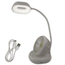 Ver imagem 1 de Luminaria Ventilador Flexivel Ajustavel Led 2 em 1 Abajur de Mesa Sem Fio USB Regulavel 3