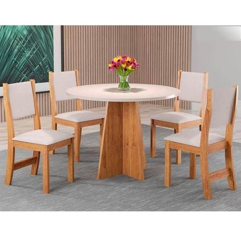 Mesa Redonda Slin/flipp 90x90 Mel/off White