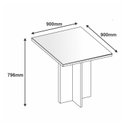 Ver imagem 3 de Mesa para Sala de Jantar Paris 90cm 4 Lugares Tampo MDP Casa D
