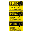 Ver imagem 1 de Combo 10 Placas de Sinalização Perigo Cerca Eletrificada 20x15 Acesso - S-219 F9e
