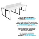 Ver imagem 5 de Estação Trabalho Mesa Industrial 4 Lugares Office Netmobil - Branco