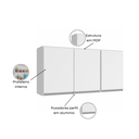 Ver imagem 7 de Armário Aéreo 120cm 3 Portas Evidence