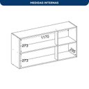 Ver imagem 7 de Armário Aéreo 120cm 3 Portas Evidence