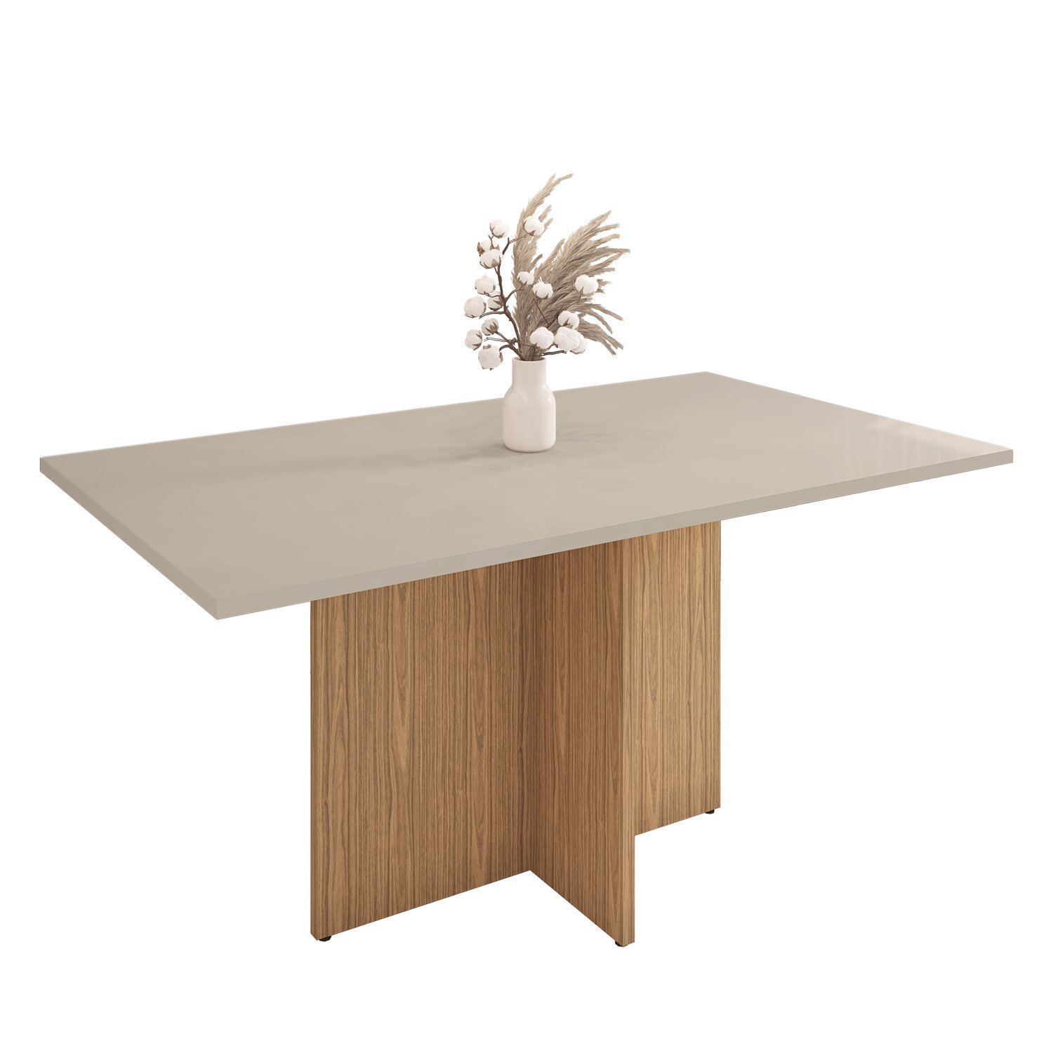 Mesa para Sala de Jantar Paris 160cm 6 Lugares Tampo MDP Casa D