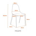 Ver imagem 5 de Cadeira Fixa Concha Miami Fratini Preto