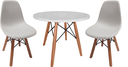 Ver imagem 1 de Mesa Redonda Infantil Branca 52cm Eiffel Charles Eames + 2 Cadeira Pequena