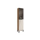 Ver imagem 1 de Paneleiro de Cozinha Modulado Alpha 2509 C/ 2 Portas (1 C/ Vidro) 50cm Freijo/off White - Carraro