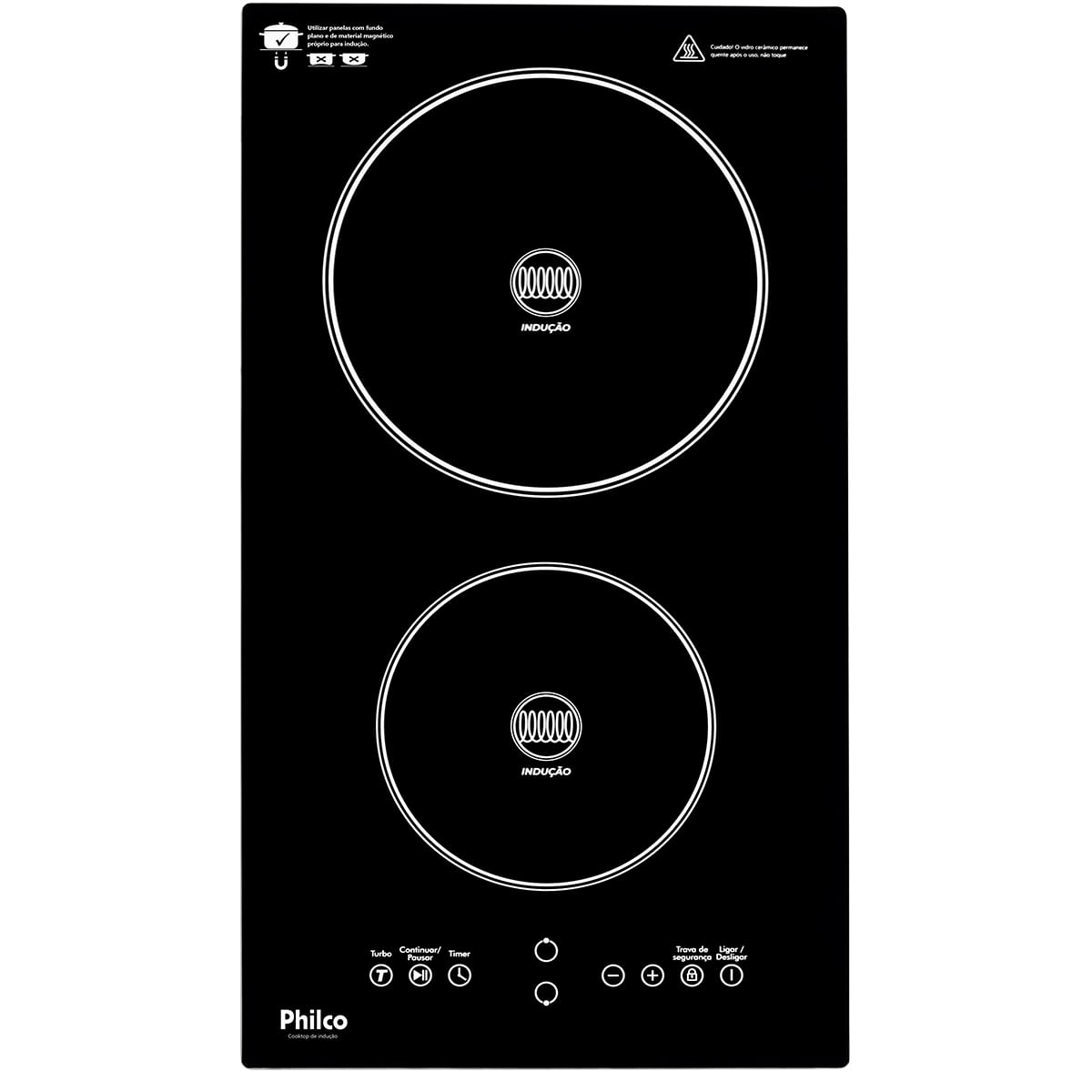 Cooktop de Indução Philco PCT11P 9 Níveis + Turbo 3400W 220V