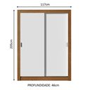 Ver imagem 3 de Guarda-Roupa Infantil Madesa Theo 2 Portas de Correr 4 Gavetas Rustic/Branco Cor:Rustic/Branco
