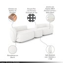 Ver imagem 3 de Sofá Versátil Sala de Estar Egito 302cm Modulado Bouclê Branco G52 - Gran Belo