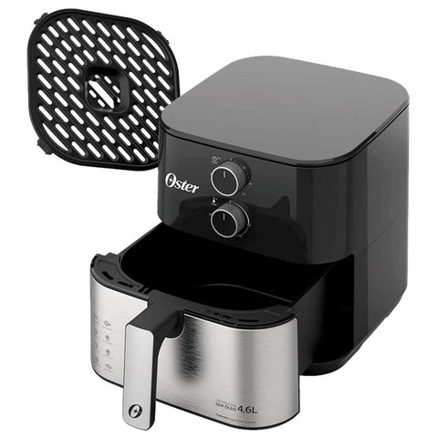 Fritadeira Air Fryer Inox Compact 4,6l Oster sem Óleo 127v