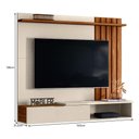 Ver imagem 6 de Home Suspenso Vegas 160cm Pérola Metalizado/cinamomo Mel para Tv até 65” - Mobler