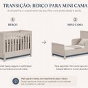 Ver imagem 4 de Berço 2 em 1 Multifuncional MDF Luna Bege/Areia/Azul Petroleo