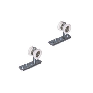 Roldana Reta para Porta de Correr em Nylon Tr38 Par