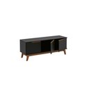 Ver imagem 5 de Rack Kappesberg 3 Portas Preto Fosco 136cm