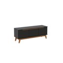 Ver imagem 2 de Rack Kappesberg 3 Portas Preto Fosco 136cm