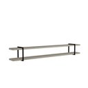 Ver imagem 1 de Prateleira Multiuso 260cm com Suporte em Metal 100% Mdf Cor:grigio com Preto