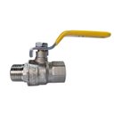 Ver imagem 5 de Válvula Esfera Macho X Fêmea 2 Gás Passagem Plena Alavanca Ivm Italy Latão Niquelado Gpn20 Pn40