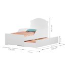 Ver imagem 2 de Mini Cama Infantil com Auxiliar Branco Deluxe