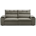 Ver imagem 2 de Sofá Retrátil Reclinável para Sala 3 Lugares 245cm Gordon F04 Veludo Marrom Claro - Lyam Decor