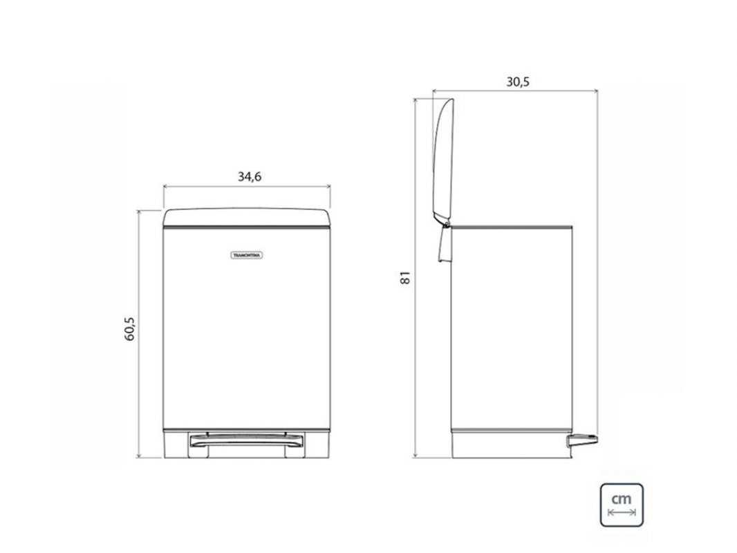 LIXEIRA DE PEDAL INOX D SLIM 30L TRAMONTINA - 5
