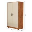 Ver mais imagens de Armário 2 Porta Multiuso para Lavanderia Cozinha e Dispensa:off White / Nature