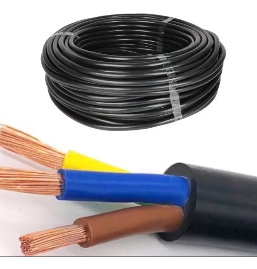 Fio Cabo Flexivel Pp 3 Vias 3x2,5mm Rolo 100mts P/ Extensao - 1