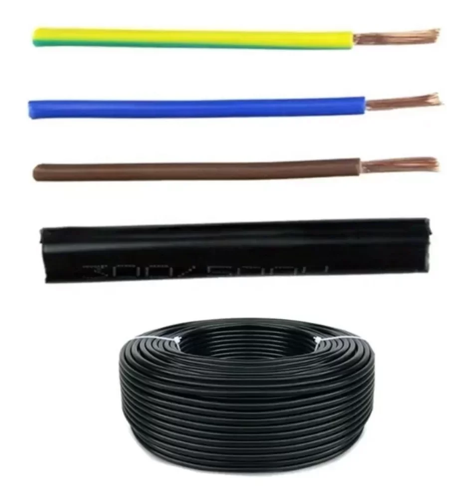 Fio Cabo Flexivel Pp 3 Vias 3x2,5mm Rolo 100mts P/ Extensao - 9
