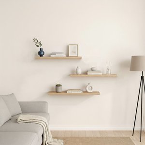 Kit 3 Paineis de Madeira Natural Eucalipto 1,8x20x60 Cm para Cachepôs e Artesanato ? Área Interna