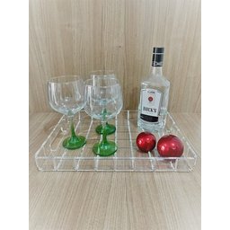 Bandeja Acrílico Transparente Bisotê 40 X 30 X 5 X 6 Mm Esp. - 19