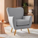 Ver imagem 1 de Poltrona Decorativa Luxo Moderna Sala de Estar Recepção Amélia Linho