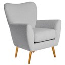 Ver imagem 3 de Poltrona Decorativa Luxo Moderna Sala de Estar Recepção Amélia Linho