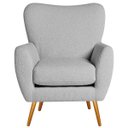 Ver imagem 2 de Poltrona Decorativa Luxo Moderna Sala de Estar Recepção Amélia Linho