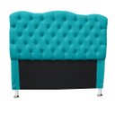 Ver imagem 1 de Cabeceira Agnes para Cama Box Casal Queen - Sv Decor:azul Turquesa