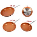 Ver imagem 3 de Super Conjunto de Frigideiras de Cerâmica Titanium 5 Peças 20-24-28cm