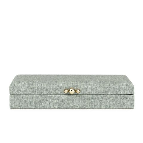 Caixa Decorativa em MDF com Revestimento em PU Verde 31cm 22894 Mart
