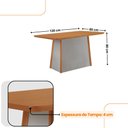 Ver imagem 4 de Mesa de Jantar Diane 120cm Tampo Mdf Laminado com 4 Cadeiras Isadora Moderna Mobília