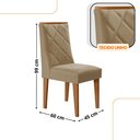 Ver imagem 3 de Mesa de Jantar Diane 120cm Tampo Mdf Laminado com 4 Cadeiras Isadora Moderna Mobília