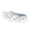 Ver imagem 2 de Cama Infantil com Colchão Nuvens Cinza 100% Mdf para Quarto Infantil