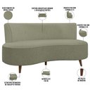 Ver imagem 4 de Sofá Chaise Living 2 Lugares 160cm para Sala Istambul K01 Bouclê Verde - Lyam Decor